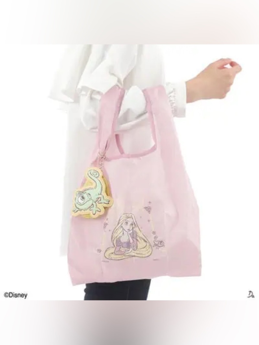 BNWT Japan Disney Tangled Rapunzel Eco Tote Bag with Pascal Zippered Pouch